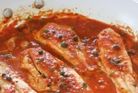 Pan-Seared Fish in Tomato, White Wine and Caper Sauce