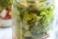 Mason Jar Cobb Salad with Buttermilk Ranch Dressing