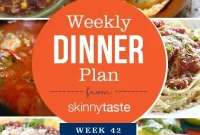 Skinnytaste Week 42 Dinner Menu and Recipes