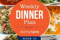 Skinnytaste Week 44 Dinner Plan and Recipes