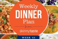 Skinnytaste Week 45 Dinner Plan: Menu & Recipes