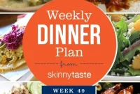 Skinnytaste Week 49 Dinner Meal Plan