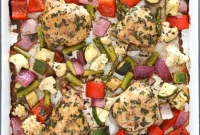 Balsamic Herb Sheet Pan Chicken with Roasted Vegetables