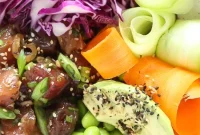 Shoyu Ahi Tuna Poke Bowl Recipe