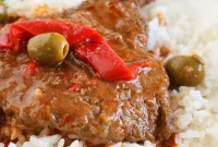 Cubed Steak with Peppers and Olives — Instant Pot, Slow Cooker, Stovetop