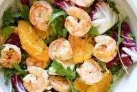 Grilled Shrimp Salad with Orange, Endive and Radicchio