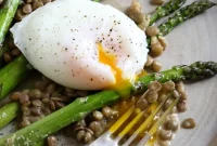Asparagus and Lentil Salad with Poached Egg Recipe