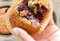 Blueberry Oatmeal Muffins, Gluten-Free and Dairy-Free