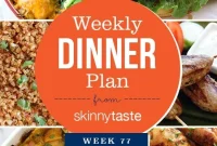 Skinnytaste Dinner Plan: Week 77 Recipes and Grocery List