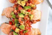 Grilled Salmon Bruschetta with Creamy Avocado
