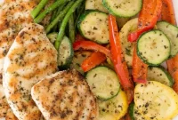 Garlic-Herb Grilled Chicken with Roasted Vegetables