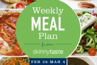 Skinnytaste Weekly Meal Plan: Feb 26–Mar 4