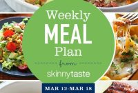Skinnytaste Weekly Meal Plan: March 12-18