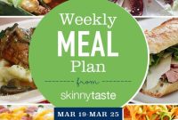 Skinnytaste Weekly Meal Plan & Recipes: March 19-25