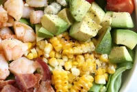 Chopped Shrimp Salad with Bacon and Blue Cheese