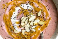 Creamy Strawberry Peanut Butter Swirl Smoothie Bowl Recipe