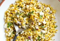 Grilled Corn and Feta Salad with Lime and Herbs