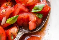 Fresh Summer Tomato Salad with Basil and Olive Oil