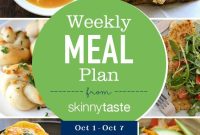 Skinnytaste Weekly Meal Plan: Oct 1-7