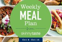 Skinnytaste Weekly Meal Plan: Oct 8–14