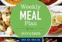 Skinnytaste Weekly Meal Plan: Oct 15–21