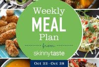 Skinnytaste Weekly Meal Plan: Oct 22-28