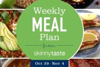 Skinnytaste Weekly Meal Plan: Oct 29-Nov 4