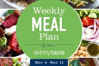 Skinnytaste Weekly Meal Plan: Nov 5-11