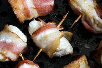 Crispy Air Fryer Bacon Wrapped Chicken Bites Recipe