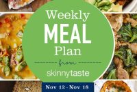 Skinnytaste Weekly Meal Plan and Recipes: Nov 12-18