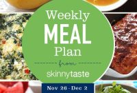 Skinnytaste Meal Plan: Nov 26–Dec 2