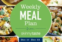 Skinnytaste Weekly Meal Plan: Dec 17–23