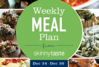 Skinnytaste Weekly Meal Plan: Dec 24 to 30