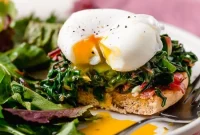 Swiss Chard Eggs Benedict with Hollandaise Sauce