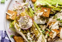 Creamy Vegan Caesar Salad with Dairy-Free Dressing