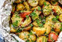 Foil Packet Potatoes with Lemon and Parsley