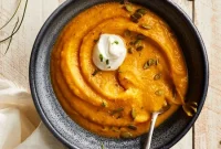 Velvety Pumpkin Soup Recipe with Roasted Garlic and Sage