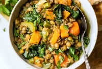 Authentic Lebanese Lentil Soup with Lemon and Cumin