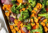 Warm Curried Sheet Pan Vegetable Salad
