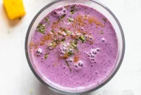Creamy Tropical Mango and Blueberry Lassi Recipe