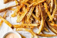 Crispy Air Fryer Nacho Fries Recipe with Loaded Toppings