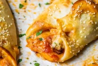 Baked Chicken Parmesan Stuffed Rolls
