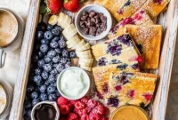 Sheet Pan Yogurt Pancakes with Mixed Berries