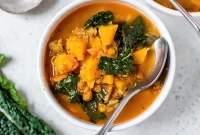 Creamy Roasted Butternut Squash and Lentil Soup