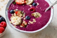 Overnight Berry Oat Smoothie Bowl Recipe