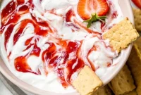 No-Bake Strawberry Cheesecake Dip Recipe