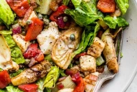 Warm Artichoke and Roasted Pepper Salad with Mozzarella