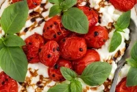 Caprese Bowl with Burst Tomatoes and Cottage Cheese