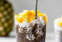 Pineapple Chia Pudding with Cottage Cheese
