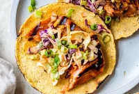 Korean Salmon Tacos Recipe with Spicy Crunch Slaw
